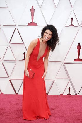 OscarÂ® nominee Nina Pedrad arrives on the red carpet of The 93rd OscarsÂ® at Union Station in Los Angeles, CA on Sunday, April 25, 2021. Los Angeles CA USA  Copyright: xMattxPetitx 34135167THA
