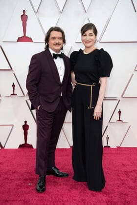 OscarÂ® nominee Mollye Asher (R) arrives on the red carpet of The 93rd OscarsÂ® at Union Station in Los Angeles, CA on Sunday, April 25, 2021. Los Angeles CA USA  Copyright: xMattxPetitx 34135181THA
