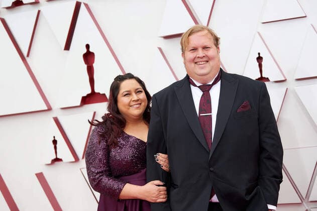 OscarÂ® nominee Phillip Bladh and guest arrive on the red carpet of The 93rd OscarsÂ® at Union Station in Los Angeles, CA on Sunday, April 25, 2021. Los Angeles CA USA  Copyright: xMattxPetitx 34135258THA