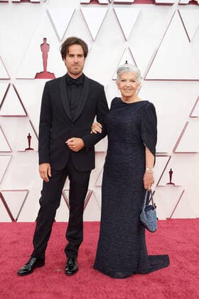 Joshua James Richards and Linda May arrives on the red carpet of The 93rd OscarsÂ® at Union Station in Los Angeles, CA on Sunday, April 25, 2021. Los Angeles CA USA  Copyright: xMattxPetitx 34135422THA