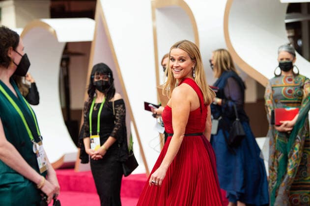 Reese Witherspoon arrives on the red carpet of The 93rd OscarsÂ® at Union Station in Los Angeles, CA on Sunday, April 25, 2021. Los Angeles CA USA  Copyright: xMattxPetitx 34135426THA