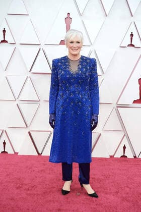 OscarÂ® nominee Glenn Close on the red carpet with of The 93rd OscarsÂ® at Union Station in Los Angeles, CA on Sunday, April 25, 2021. Los Angeles CA USA  Copyright: xMattxPetitx 34135492THA