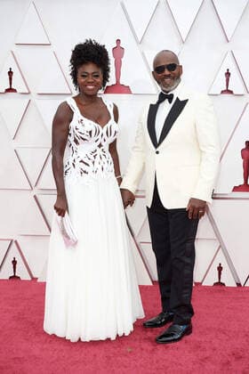 OscarÂ® nominee Viola Davis with Julius Tennon on the red carpet of The 93rd OscarsÂ® at Union Station in Los Angeles, CA on Sunday, April 25, 2021. Los Angeles CA USA  Copyright: xMattxPetitx 34135503THA