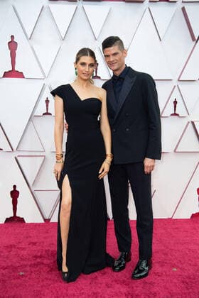 OscarÂ® nominee Will McCormack (R) and guest arrive on the red carpet of The 93rd OscarsÂ® at Union Station in Los Angeles, CA on Sunday, April 25, 2021. Los Angeles CA USA  Copyright: xMattxPetitx 34135564THA