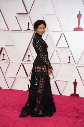 OscarÂ® nominee Sophia Nahli Allison arrives on the red carpet of The 93rd OscarsÂ® at Union Station in Los Angeles, CA on Sunday, April 25, 2021. Los Angeles CA USA  Copyright: xMattxPetitx 34135593THA