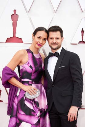 OscarÂ® nominee Doug Roland and guest arrive on the red carpet of The 93rd OscarsÂ® at Union Station in Los Angeles, CA on Sunday, April 25, 2021. Los Angeles CA USA  Copyright: xMattxPetitx 34135601THA
