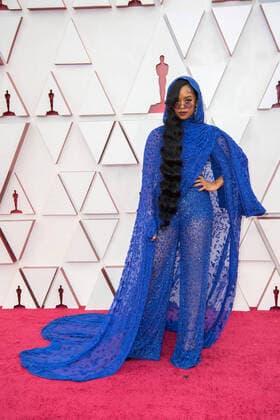 OscarÂ® nominees H.E.R. arrives on the red carpet of The 93rd OscarsÂ® at Union Station in Los Angeles, CA on Sunday, April 25, 2021. Los Angeles CA USA  Copyright: xMattxPetitx 34135619THA