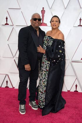 OscarÂ® nominee Terence Blanchard and guest arrive on the red carpet of The 93rd OscarsÂ® at Union Station in Los Angeles, CA on Sunday, April 25, 2021. Los Angeles CA USA  Copyright: xMattxPetitx 34135621THA