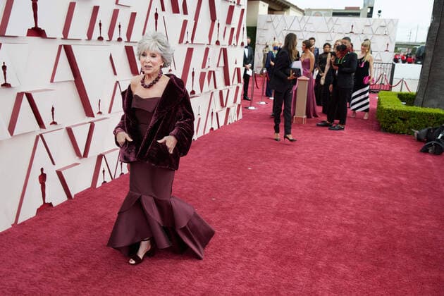 Rita Moreno arrives on the red carpet of The 93rd OscarsÂ® at Union Station in Los Angeles, CA on Sunday, April 25, 2021. Los Angeles CA USA  Copyright: xMattxSaylesx 34135629THA