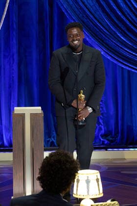 Daniel Kaluuya accepts the OscarÂ® for Best Actor in a Supporting Role during the live ABC Telecast of The 93rd OscarsÂ® at Union Station in Los Angeles, CA on Sunday, April 25, 2021. Los Angeles CA USA  Copyright: xToddxWawrychukx 34135665THA