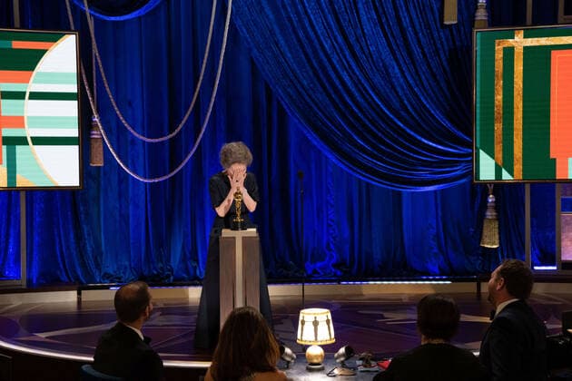 Yuh-Jung Youn accepts the OscarÂ® for Actress in a Supporting Role during the live ABC Telecast of The 93rd OscarsÂ® at Union Station in Los Angeles, CA on Sunday, April 25, 2021. Los Angeles CA USA  Copyright: xToddxWawrychukx 34135786THA