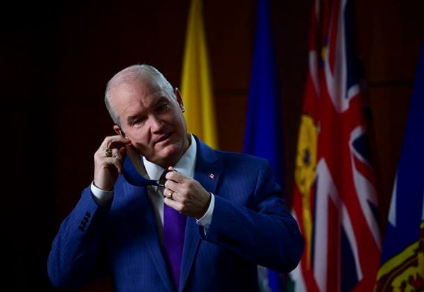 April 26, 2021, Ottawa, on, Canada: Conservative leader Erin O Toole holds a press conference on Parliament Hill in Ottawa on Monday, April 26, 2021, during the COVID-19 pandemic. Ottawa Canada  - ZUMAc35_ 20210426_zaf_c35_010 Copyright: xSeanxKilpatrickx