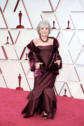 April 25, 2021, Los Angeles, California, USA: Actress RITA MORENO on the red carpet of The 93rd Oscars at Union Station. Los Angeles USA  - ZUMA 20210425_mda_z03_271 Copyright: xMattxPetitx