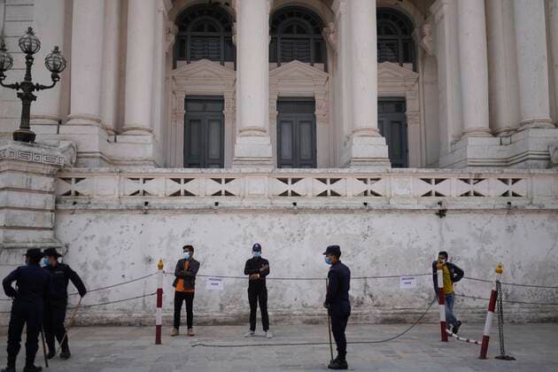 April 27, 2021, Kathmandu, Nepal: Police detain pedestrians not wearing face masks as the spread of coronavirus disease increases owing to the second wave of the virus in Kathmandu, Nepal on Tuesday, April 27, 2021. Kathmandu Nepal - ZUMAg200 20210427_zap_g200_003 Copyright: xSkandaxGautamx