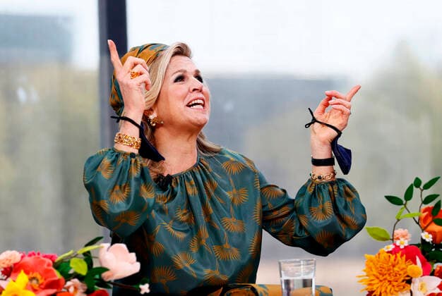 Bilder des Jahres 2021, Entertainment 04 April Entertainment Themen der Woche KW17 Entertainment Bilder des Tages 27-04-2021 Koningsdag Queen Maxima, Princess Amalia, Princess Alexia, Princess Ariane and King Willem-Alexander during Kingsday at Brainport Eindhoven at the High Tech Campus in Eindhoven. Â  Copyright: xPPEx