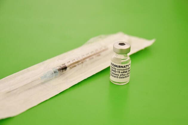 April 27, 2021, Tunis, Tunisia: A syringe and a dose of Pfizer-BioNTech COVID-19 vaccine are seen at Ariana Youth Center as vaccination centers across the country experience an influx of registrations during Ramadan. Tunis Tunisia - ZUMAs197 20210427_zaa_s197_023 Copyright: xJdidixWassimx