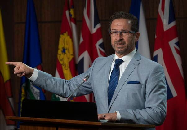 April 28, 2021, Ottawa, on, Canada: Bloc leader Yves-Francois Blanchet speaks with reporters on Parliament Hill in Ottawa, Wednesday, April 28, 2021. Ottawa Canada  - ZUMAc35_ 20210428_zaf_c35_027 Copyright: xAdrianxWyldx