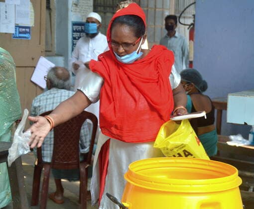 India: Last Phase of voting at West Bengal Assembly Election 2021 Unconscious citizen of the country during the periods of 2nd wave of Covid19 pandemic. Calcutta West Bengal India Copyright: AnubrataxMondal