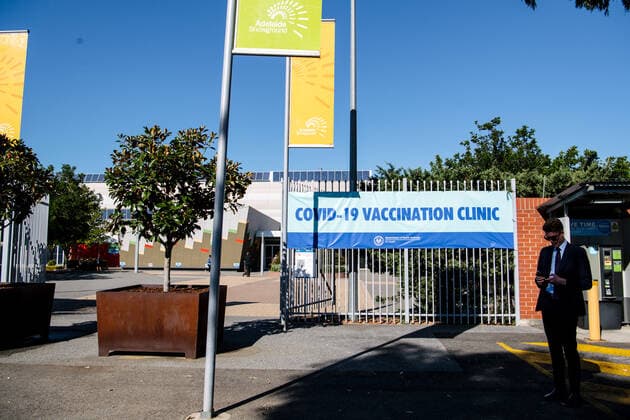 COVID19 VACCINATION ROLLOUT SA, The Adelaide Showgrounds Vaccination Centre in Adelaide, Friday, April 30, 2021. ( NO ARCHIVING, EDITORIAL USE ONLY, NO USE IN BOOKS WITHOUT CONSENT ADELAIDE SA AUSTRALIA  Copyright: xMORGANxSETTEx 20210430001538618502