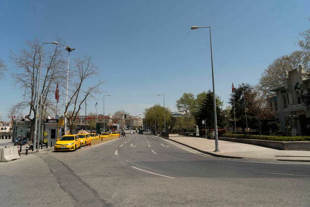 April 30, 2021, Istanbul, TUR: 17 days full lockdown officially began on Thursday evening but its impact was more evident on Friday. A view of empty Kadikoy district during the curfew which was imposed to prevent the spread of the coronavirus disease (COVID-19) in Istanbul, Turkey on April 30, 2021. Istanbul TUR - ZUMAz112 20210430_zip_z112_002 Copyright: xJasonxDeanx