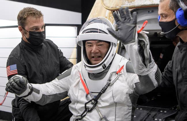 May 2, 2021, Panama City, Florida, USA: Japan Aerospace Exploration Agency (JAXA) astronaut Soichi Noguchi is helped out of the SpaceX Crew Dragon Resilience spacecraft onboard the SpaceX GO Navigator recovery ship after he, NASA astronauts Mike Hopkins, Shannon Walker, and Victor Glover, landed in the Gulf of Mexico off the coast of Panama City, Florida, Sunday, May 2, 2021. NASA™s SpaceX Crew-1 mission was the first crew rotation flight of the SpaceX Crew Dragon spacecraft and Falcon 9 rocket with astronauts to the International Space Station as part of the agency™s Commercial Crew Program. .Mandatory Credit: NASA via CNP Panama City USA - ZUMAs152 20210502_zaa_s152_003 Copyright: xBillxIngallsx
