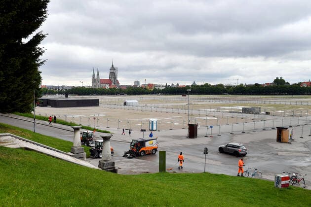 Wegen Coronavirus Pandemie: Oktoberfest faellt auch 2021 aus Theresienwiese in Muenchen, am 14.05.2020. Nach der Absage der Wiesn,Oktoberfest tut sich nichts auf dem riesigen Festplatz.