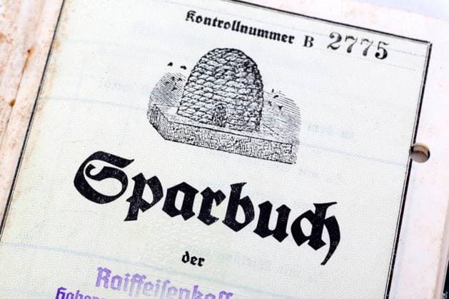 Altes Raiffeisen Sparbuch Österreich *** Old Raiffeisen savings book Austria 1065525112