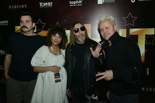 IX Top Hit Music Awards Russia 2021 ceremony at Madison Restaurant & Club. Moscow, April 19, 2021. on the picture: Cobain Jackets group photo: Pavel Kashaev PavelxKashaev