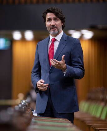 May 5, 2021, Ottawa, on, Canada: Prime Minister Justin Trudeau responds to a question during Question Period in the House of Commons Wednesday May 5, 2021 in Ottawa. Ottawa Canada  - ZUMAc35_ 20210505_zaf_c35_048 Copyright: xAdrianxWyldx