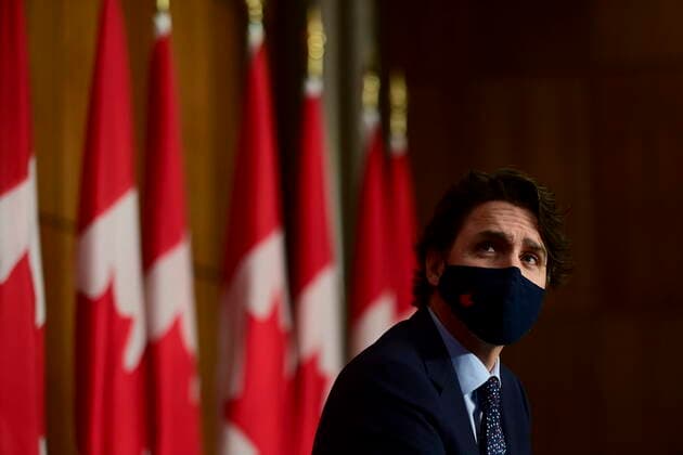 May 7, 2021, Ottawa, on, Canada: Prime Minister Justin Trudeau looks on during a press conference to update Canadians on the COVID-19 pandemic, in Ottawa on Friday, May 7, 2021. Ottawa Canada  - ZUMAc35_ 20210507_zaf_c35_017 Copyright: xSeanxKilpatrickx