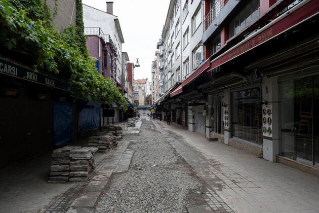 Lockdown In Istanbul The empty streets in Istanbul, Turkey seen on May 8, 2021. amid the coronavirus lockdown. Turkey imposed a curfew which started on April 29 and will end on May 17. Istanbul Turkey kaboglu-notitle210508_npU4m  Copyright: xResulxKaboglux