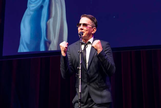 Thomas Bo Larsen. Uddeling af Bodilprisen 2021 i Folketeatret i Koebenhavn, loerdag den 8. maj 2021.. , Copenhagen Denmark