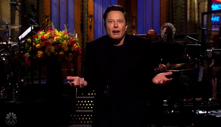 Bilder des Jahres 2021, Entertainment 05 Mai Entertainment Themen der Woche KW18 News Bilder des Tages May 08, 2021, New York, New York, USA - Tesla and SpaceX CEO ELON MUSK hosts Saturday Night Live. New York USA - ZUMAce6_ 20210508_zaf_ce6_025 Copyright: xNbc Snlx