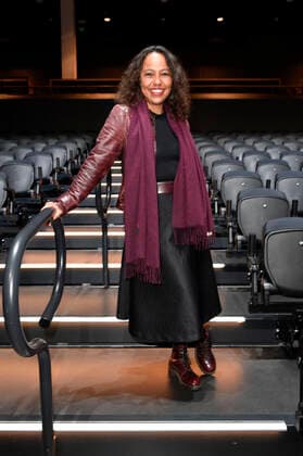 Pat Appleton beim Fototermin bei der Pressekonferenz für das Nothilfe-Projekt hierspieltdiemusik zur Unterstützung der Berliner Musikszene in der Verti Music Hall. Berlin, 10.05.2021