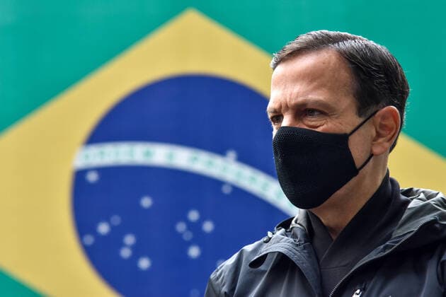 SÃO PAULO, SP - 10.05.2021: SAÍDA DE VACINAS DO INSTITUTO BUTANTAN - João Doria, (PSDB) Governor of São Paulo monitors the release of doses of the Coronavac vaccine, from the Butantan Institute, against Covid-19 (Coronavirus) to the PNI (National Immunization Program) of the Ministry of Health. ) at the Butantan Institute. x2062971x  RobertoxCasimiro