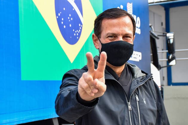 SÃO PAULO, SP - 10.05.2021: SAÍDA DE VACINAS DO INSTITUTO BUTANTAN - João Doria, (PSDB) Governor of São Paulo monitors the release of doses of the Coronavac vaccine, from the Butantan Institute, against Covid-19 (Coronavirus) to the PNI (National Immunization Program) of the Ministry of Health. ) at the Butantan Institute. x2062973x  RobertoxCasimiro