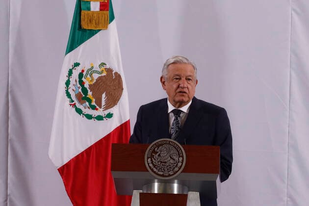 Mexican President Lopez Obrador Celebrate Mother™s Day MEXICO CITY, MEXICO - MAY 10: Mexico s President Andres Manuel Lopez Obrador, celebrates Mother s Day during his daily morning press conference at National Palace on May 10, 2021 in Mexico City, Mexico. Copyright: xLuisxBarronx EYEPIXGROUP_LB_10052021_6707