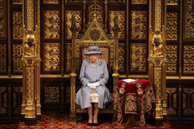 . 11 05 2021. London, United Kingdom. Queen Elizabeth II at the State Opening of Parliament in London.  xPoolx xi-Imagesx IIM-22165-0028