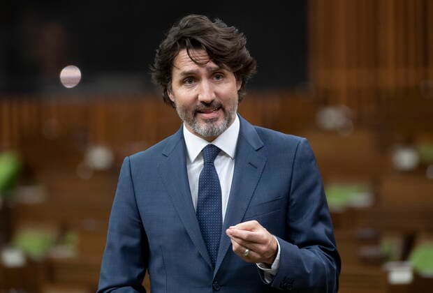 May 11, 2021, Ottawa, on, Canada: Prime Minister Justin Trudeau responds to a question during Question Period in the House of Commons Tuesday May 11, 2021 in Ottawa. Ottawa Canada  - ZUMAc35_ 20210511_zaf_c35_058 Copyright: xAdrianxWyldx