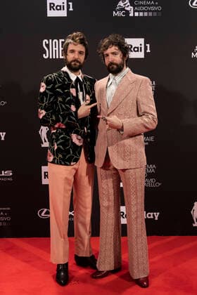 ** EDITORIAL USE ONLY ** Rome, David di Donatello Awards 2021. In the photo: the brothers Fabio and Damiano D Innocenzo  Copyright: xLucaxDammiccoxperxAccademiaxdelx xLucaxDammiccoxperxAccademiaxdelx