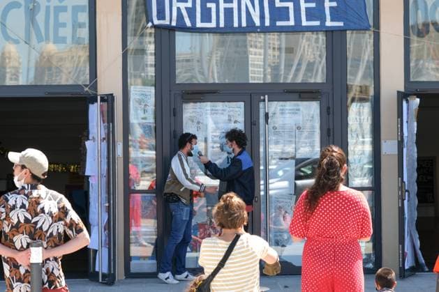 Screaming and open stage organized by the occupants of the criee (national theater of Marseille). The intermittent workers of the spectacle occupy the French theaters (here since 2 months) to make hear their claims.  NaemiexBourtinx xLexPictorium LePictorium_0246378