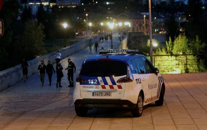 National and local police on guard in Salamanca, Spain, late 14 May 2021 (issued 15 May 2021), on the first Friday night without a curfew after the State of alarm was lifted 09 May 2021. First weekend without State of Alarm in Spain !ACHTUNG: NUR REDAKTIONELLE NUTZUNG!  Copyright: xJ.M.xGarcíax GRAF7540 20210515-637566631228688652