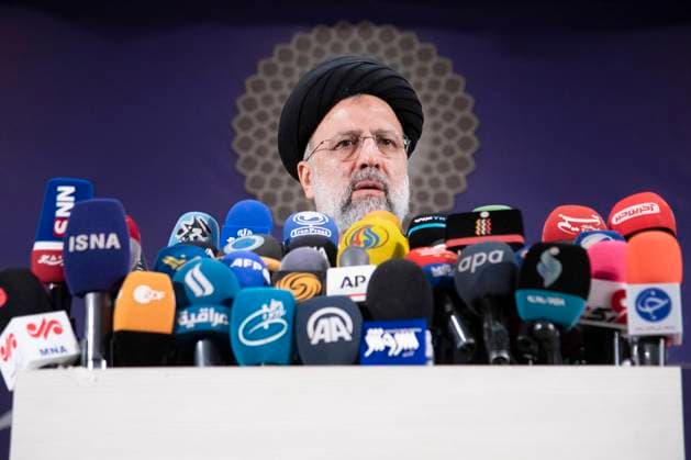 Iran: Registration for the Iranian Presidential election 2021 Chief Justice of Iran, Sayyid Ebrahim Raisi press conference with journalists and media. Sayyid Ebrahim Raisi was registered for the presidential election 2021. Presidential elections are scheduled to be held in Iran in 18 june 2021. Tehran Iran Copyright: SobhanxFarajvan