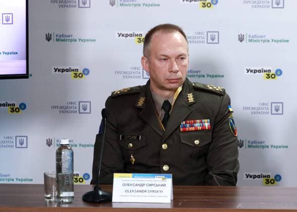 KYIV, UKRAINE - MAY 12, 2021 - Commander of the Army of the Armed Forces of Ukraine Lt Gen Oleksandr Syrskyi attends the news conference on Day Two at the Ukraine 30. National Security Forum in Kyiv, capital of Ukraine. News conference of speakers at Ukraine 30. National Security Forum  Copyright: xVolodymyrxTarasovx