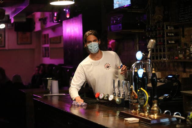 May 17, 2021, London, England, United Kingdom: AinÃ¢â‚¬â ¢t Nothing But Blues bar, one of the most famous grassroots music venues of Soho opens its doors with live music more than 5 months after shutting down due to rise in coronavirus cases in the UK. The country entered to its 3 phase of lockdown easing today allowing cafes, restaurants, bars and clubs to accept customers indoors in groups of 6 or 2 households. London United Kingdom - ZUMAs262 20210517_zip_s262_009 Copyright: xTayfunxSalcix