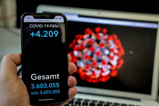Coronavirus in Deutschland - Covid-19-Dashboard des Robert Koch-Institut 18.05.2021: Robert Koch-Institut: 7-Tage-Inzidenz 79,5. 7-Tage-Fallzahl 66.101. COVID-19-Fälle 3.603.055. Zugang um 4.209 gegenüber dem Vortag. COVID-19-Todesfälle 86.381. Zugang um 221 gegenüber dem Vortag.