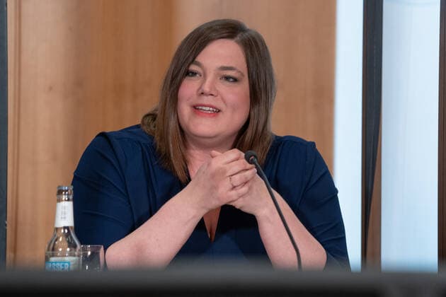 Hamburger Senat informiert über Lockerungen der Corona-Maßnahmen auf Landespressekonferenz im Rathaus Hamburg - Katharina Fegebank, Zweite Bürgermeisterin -;Hamburger Senat informiert über Lockerungen der Corona-Maßnahmen auf Landespressekonferenz im Rathaus Hamburg - Katharina Fegebank, Zweite Bürgermeisterin -, Hamburg Hamburg Deutschland Rathaus