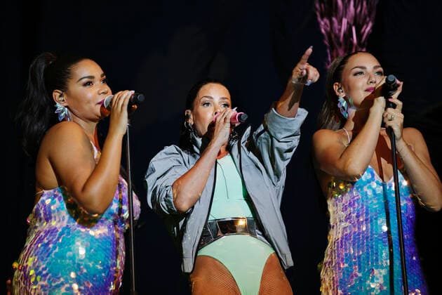 Aqua Vig, Denmark. 11th, July 2019. The Danish eurodance group Aqua performs a live concert during the Danish music festival Vig Festival 2019. Here singer Lene Nystrom is seen live on stage. Vig Denmark  Copyright: xGonzalesxPhoto MartinxFaeltx