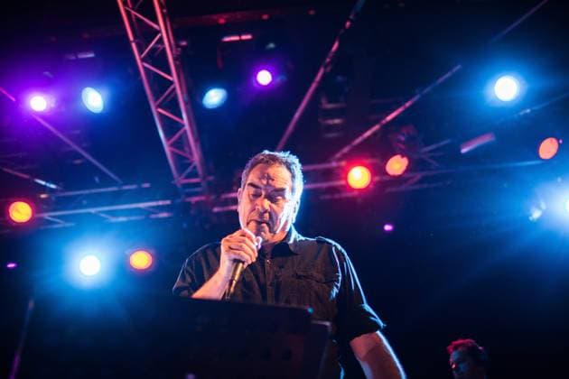 The Pop Group The British post-punk band The Pop Group performs a live concert at the Danish music festival Pop Revo 2015 in Aarhus. Here vocalist Mark Stewart is pictured live on stage. Denmark, 16 05 2015. Aarhus Denmark  Copyright: xGonzalesxPhoto MartinxFaeltx