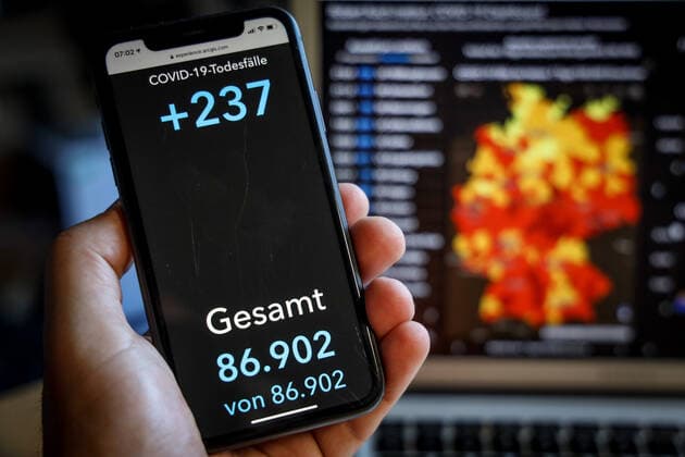 Coronavirus in Deutschland - Covid-19-Dashboard des Robert Koch-Institut 20.05.2021: Robert Koch-Institut: 7-Tage-Inzidenz 68,0. 7-Tage-Fallzahl 56.558. COVID-19-Fälle 3.626.393. Zugang um 12.298 gegenüber dem Vortag. COVID-19-Todesfälle 86.902. Zugang um 237 gegenüber dem Vortag.